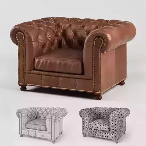 Chesterfield Traditional Tufted Classic Armchair 