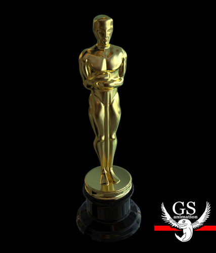 Award Trophy Statue Low-poly 3D model