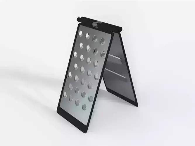 Grater foldable tablet with buttons 3D model