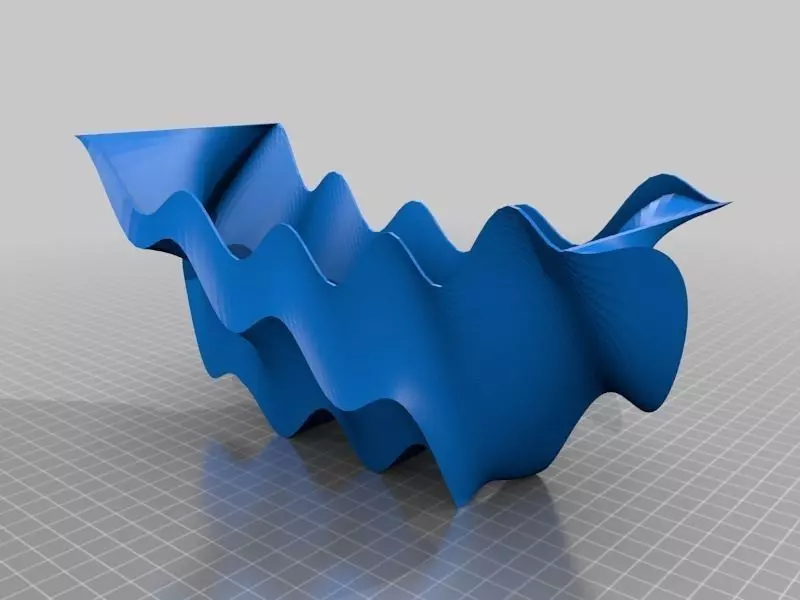 Waved Bowl 2 Free 3D print model_0