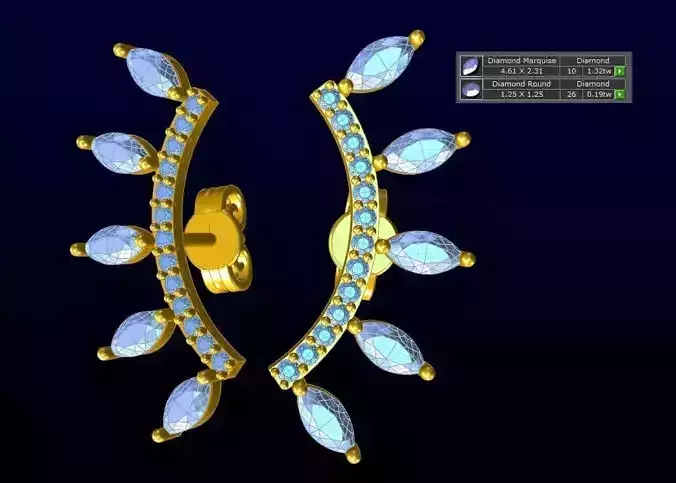 EARRING pair of earrings with crystals