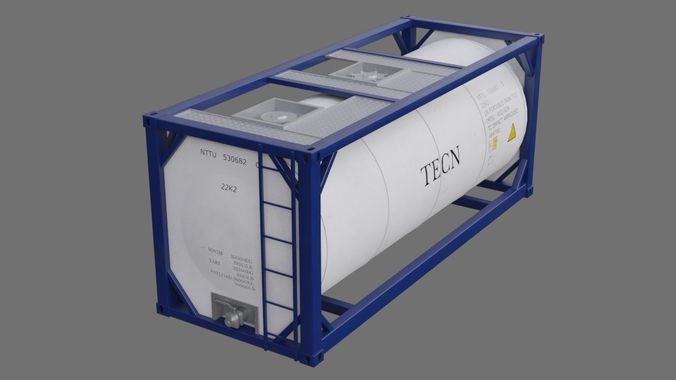 Tank Container 1A Low-poly 3D model