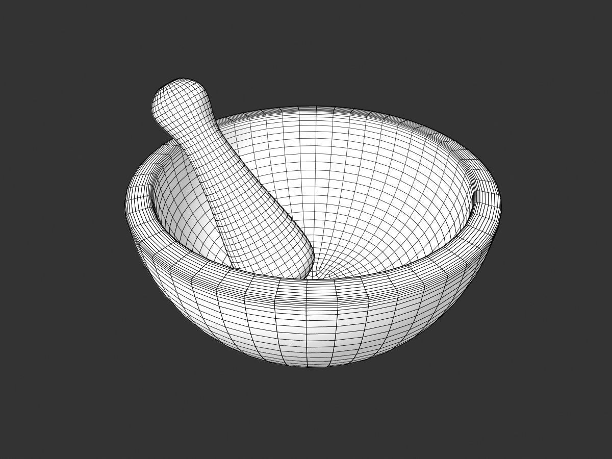 Mortar and Pestle 3D model_1