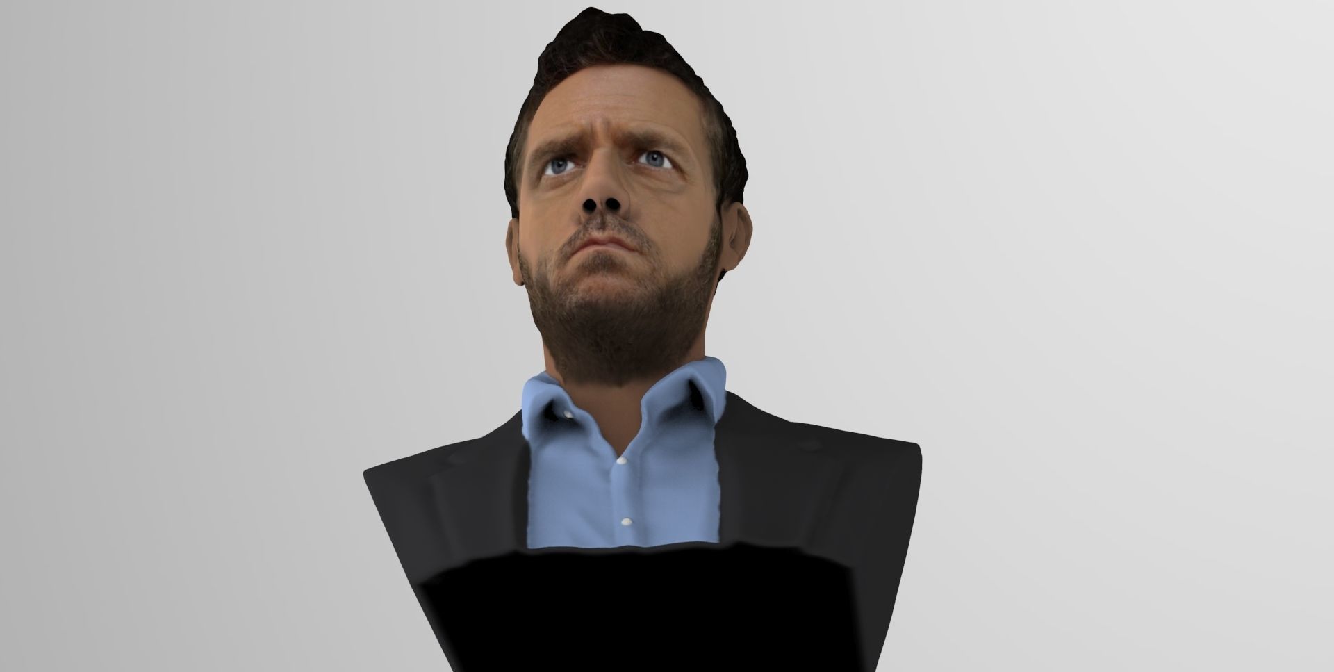 MD Gregory House bust ready for full color 3D printing 3D print model_17