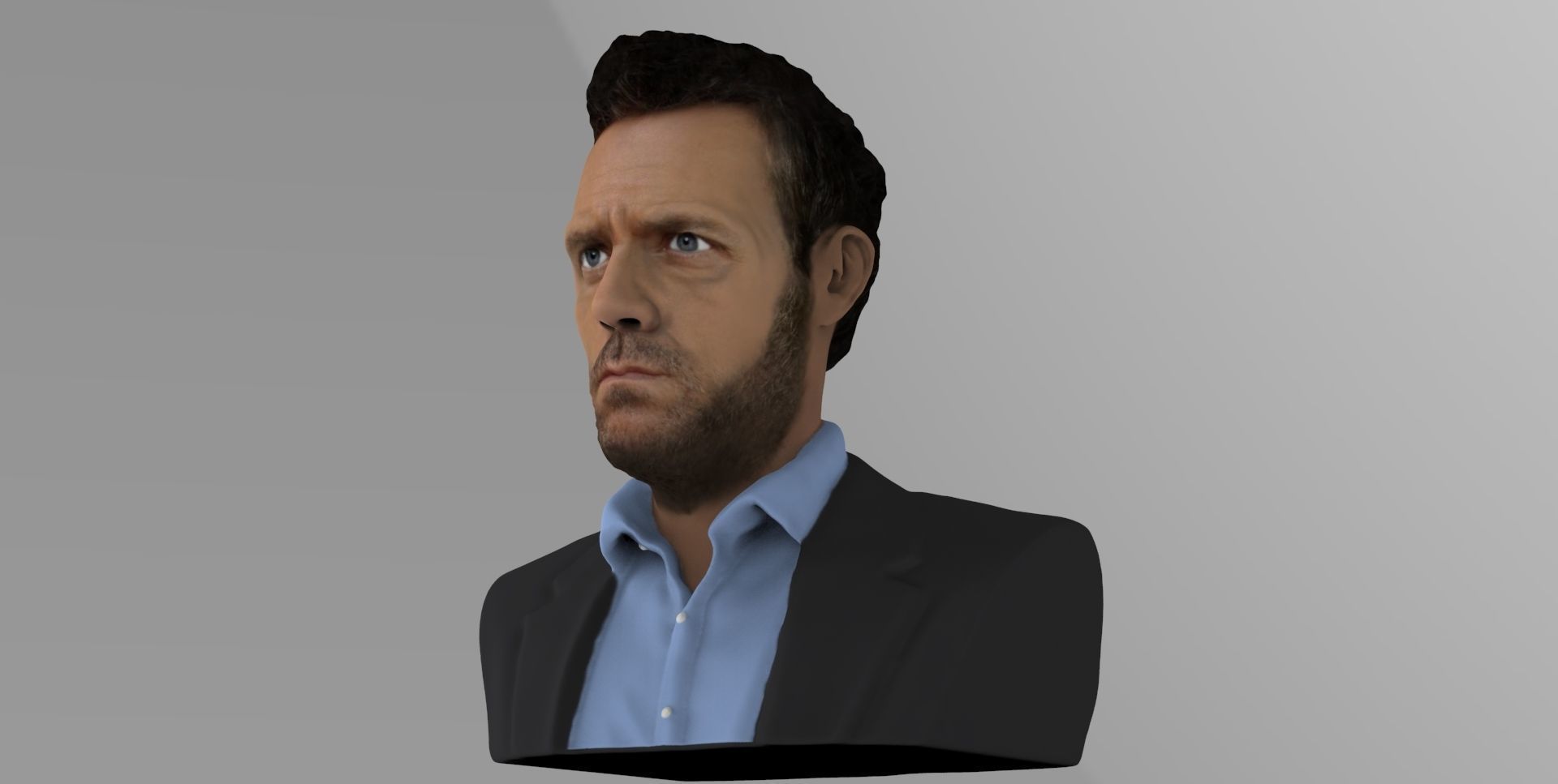 MD Gregory House bust ready for full color 3D printing 3D print model_15