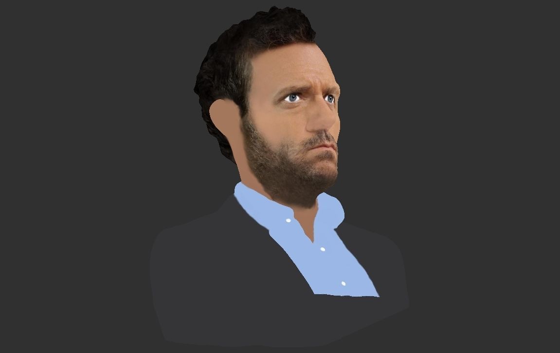 MD Gregory House bust ready for full color 3D printing 3D print model_20
