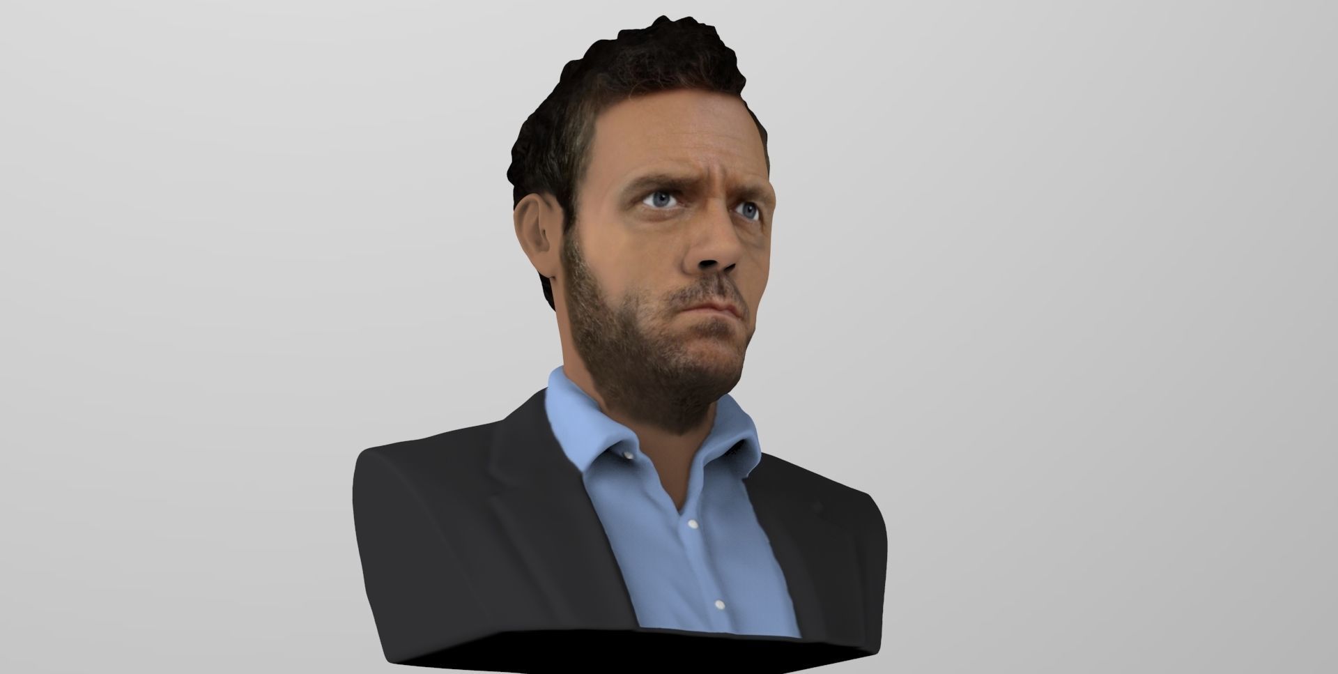 MD Gregory House bust ready for full color 3D printing 3D print model_16