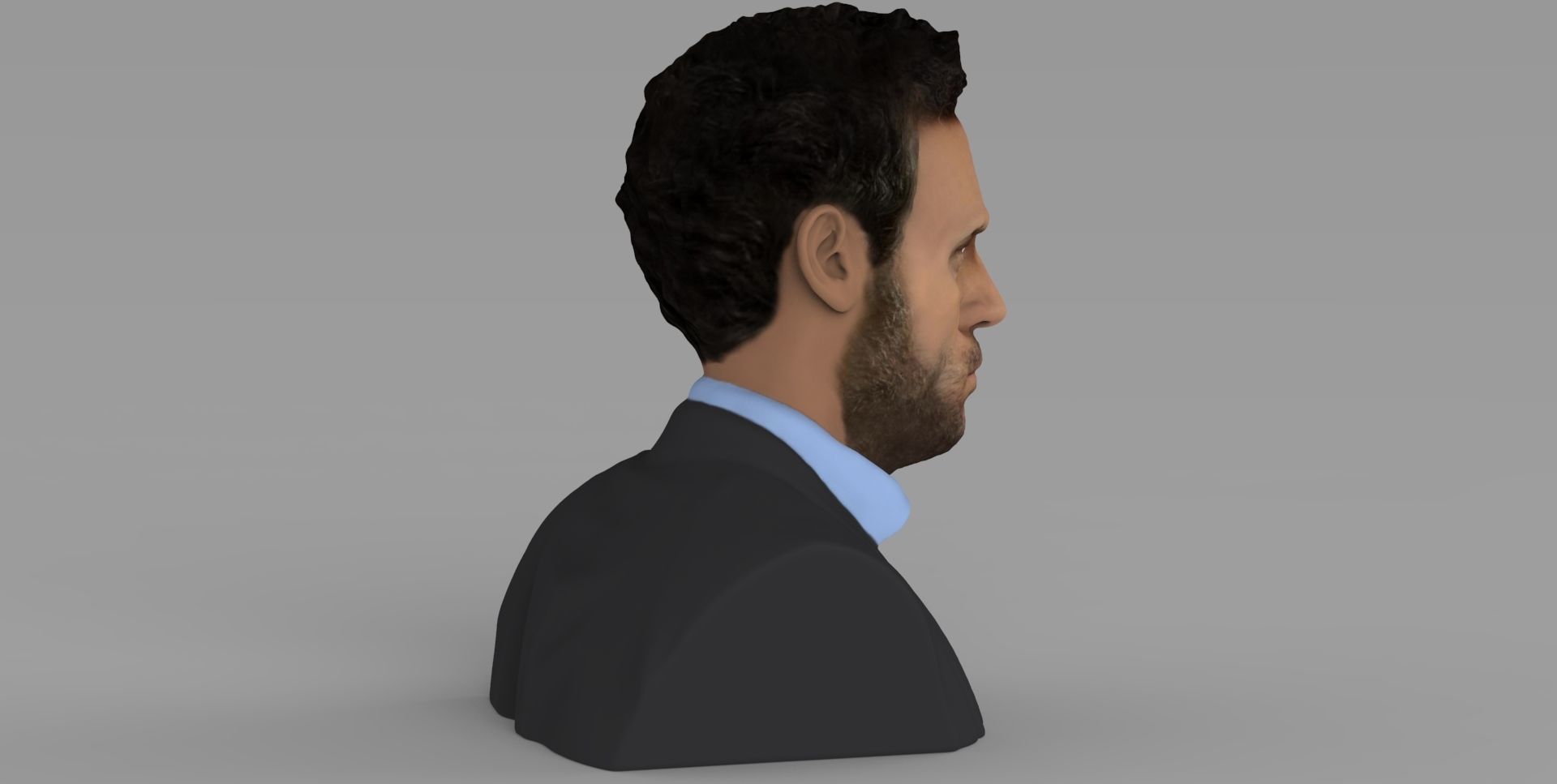 MD Gregory House bust ready for full color 3D printing 3D print model_9