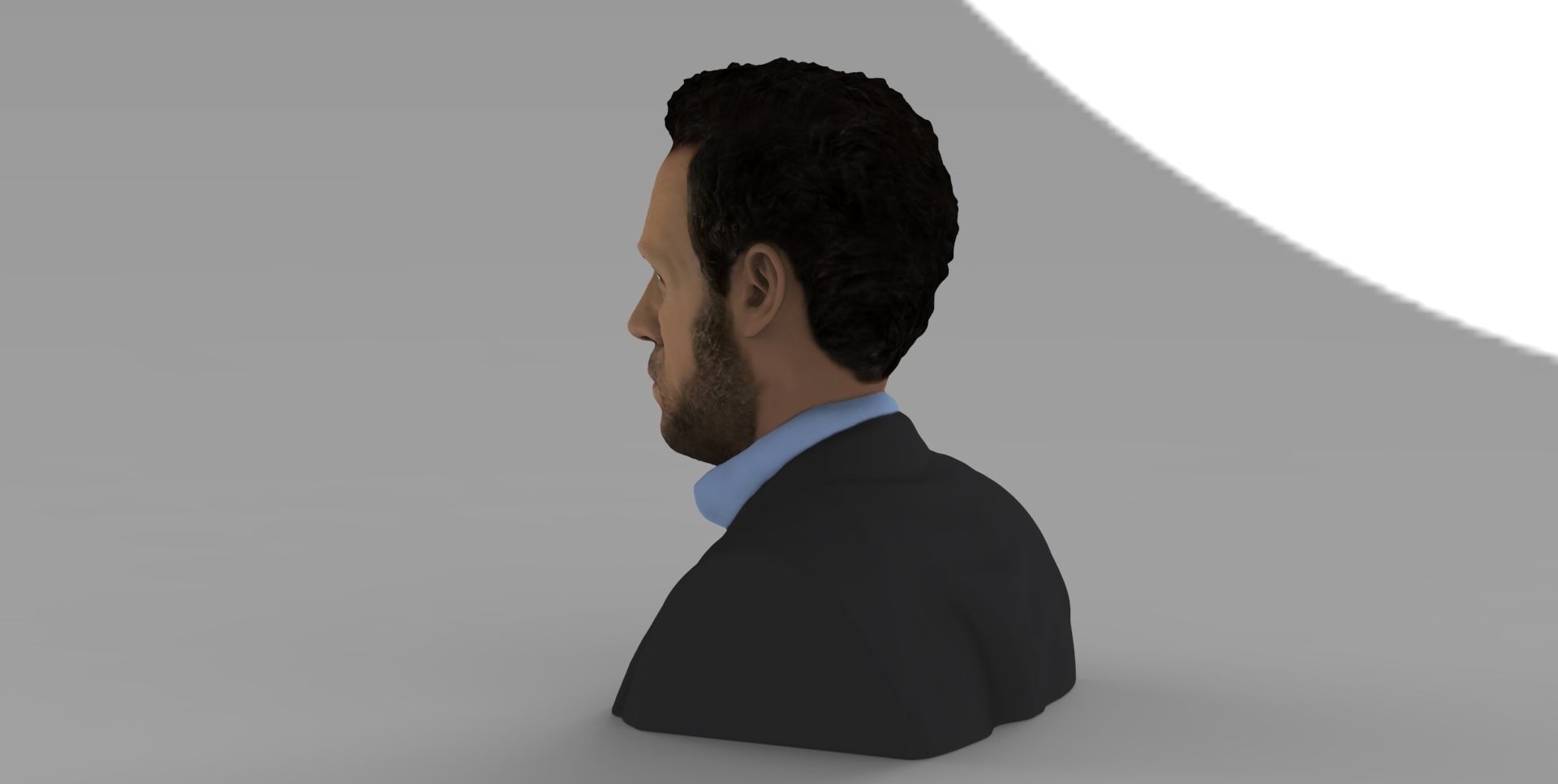 MD Gregory House bust ready for full color 3D printing 3D print model_6