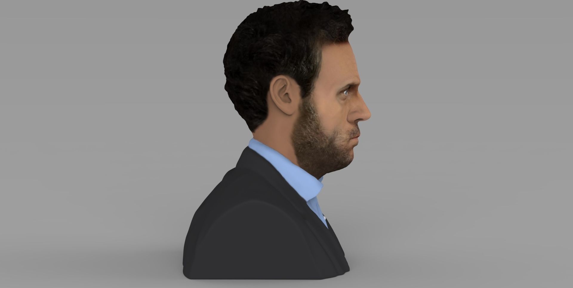MD Gregory House bust ready for full color 3D printing 3D print model_10