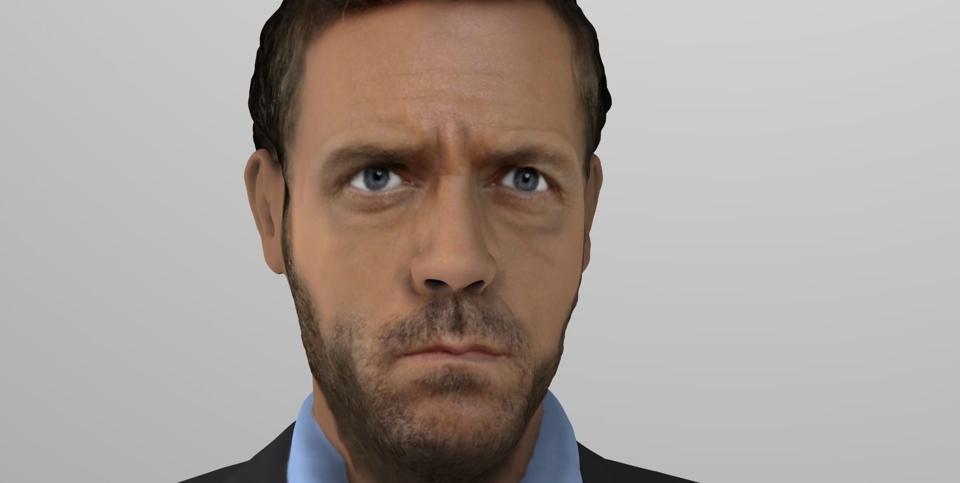 MD Gregory House bust ready for full color 3D printing 3D print model_18