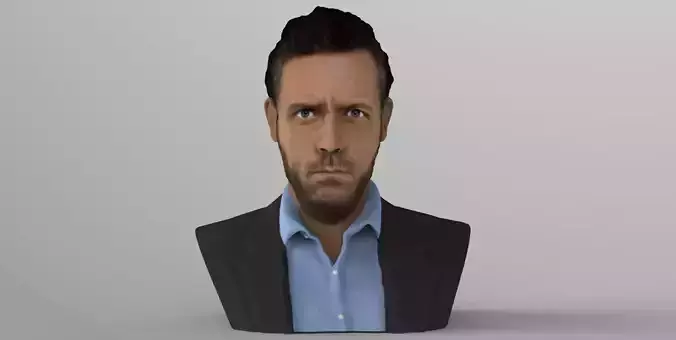 MD Gregory House bust ready for full color 3D printing 3D print model