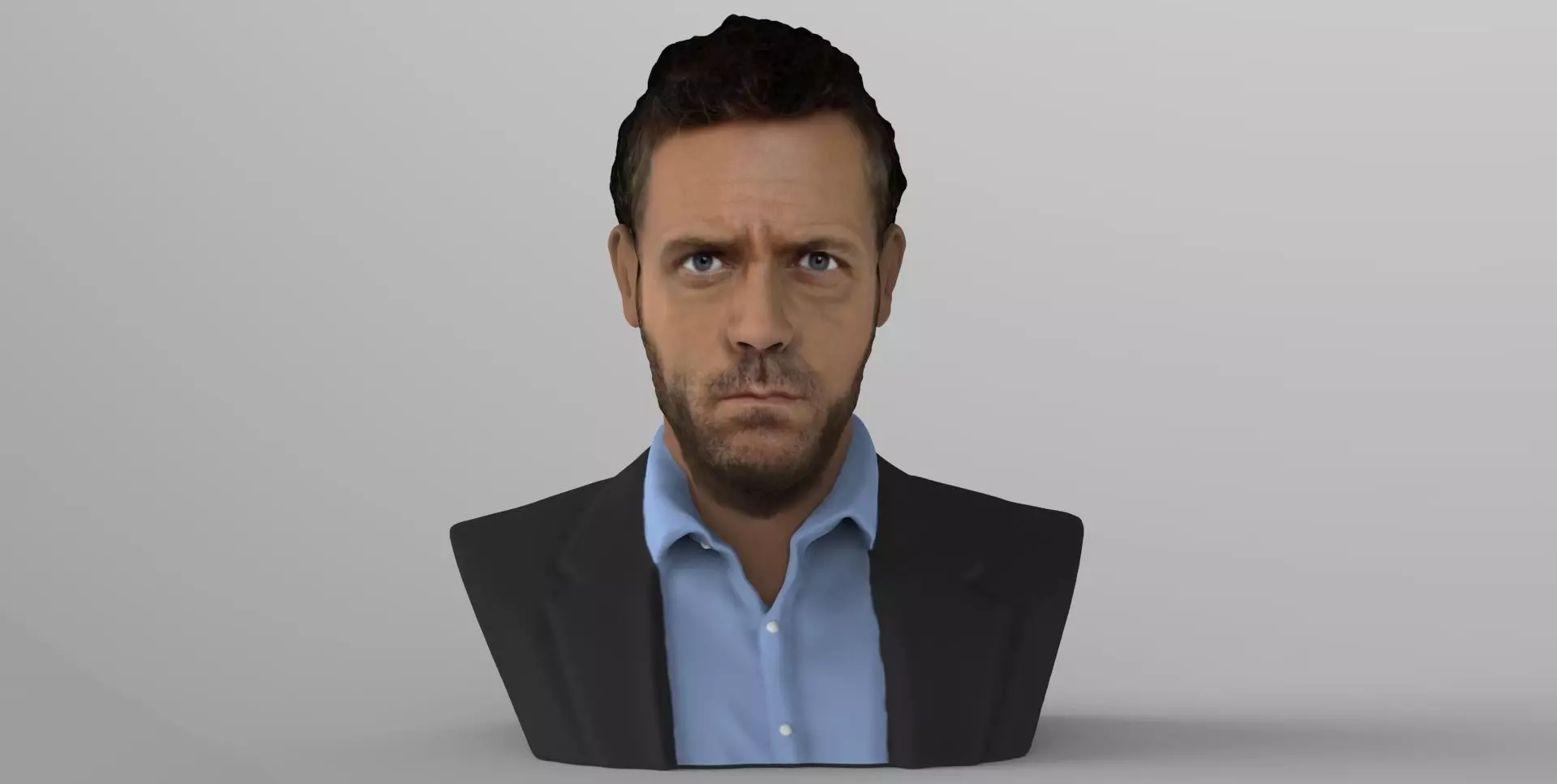 MD Gregory House bust ready for full color 3D printing 3D print model_0