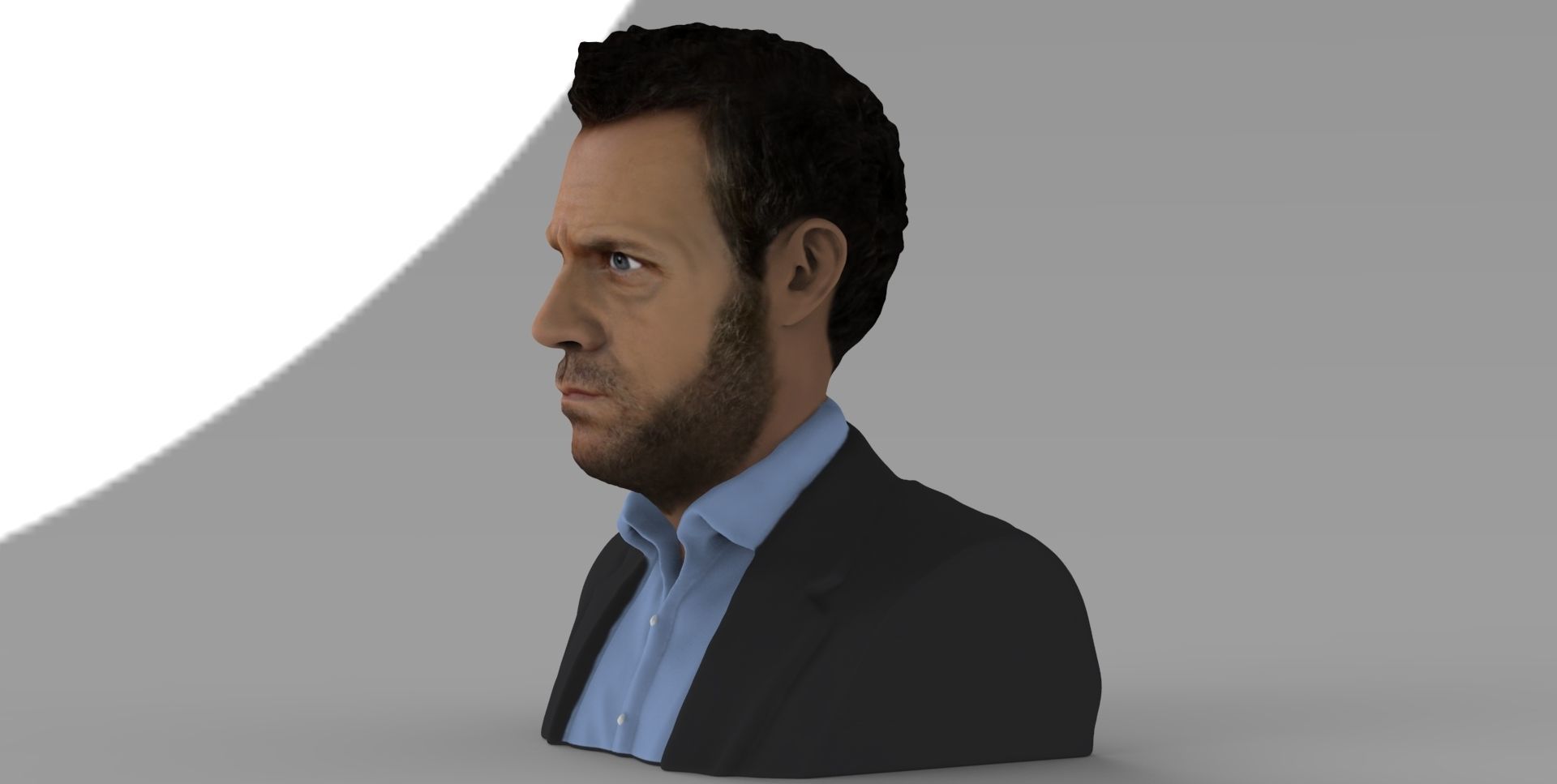 MD Gregory House bust ready for full color 3D printing 3D print model_2