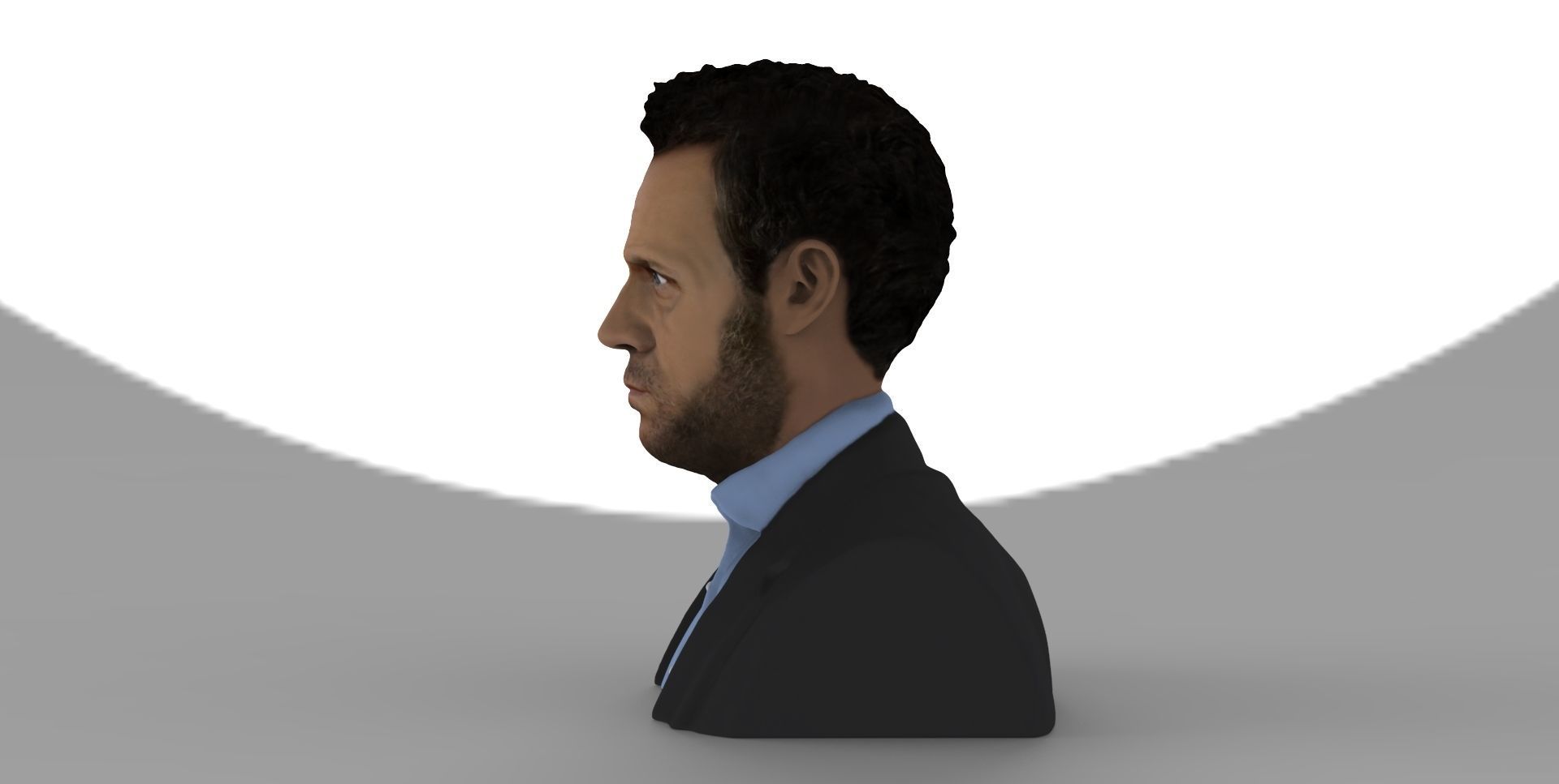 MD Gregory House bust ready for full color 3D printing 3D print model_3
