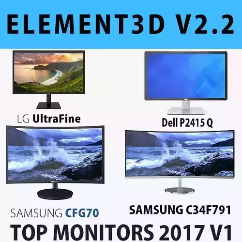 E3D - Top Monitors 2017 V1 3D model