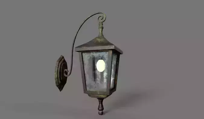 Old Rusted Outdoor Wall Lamp