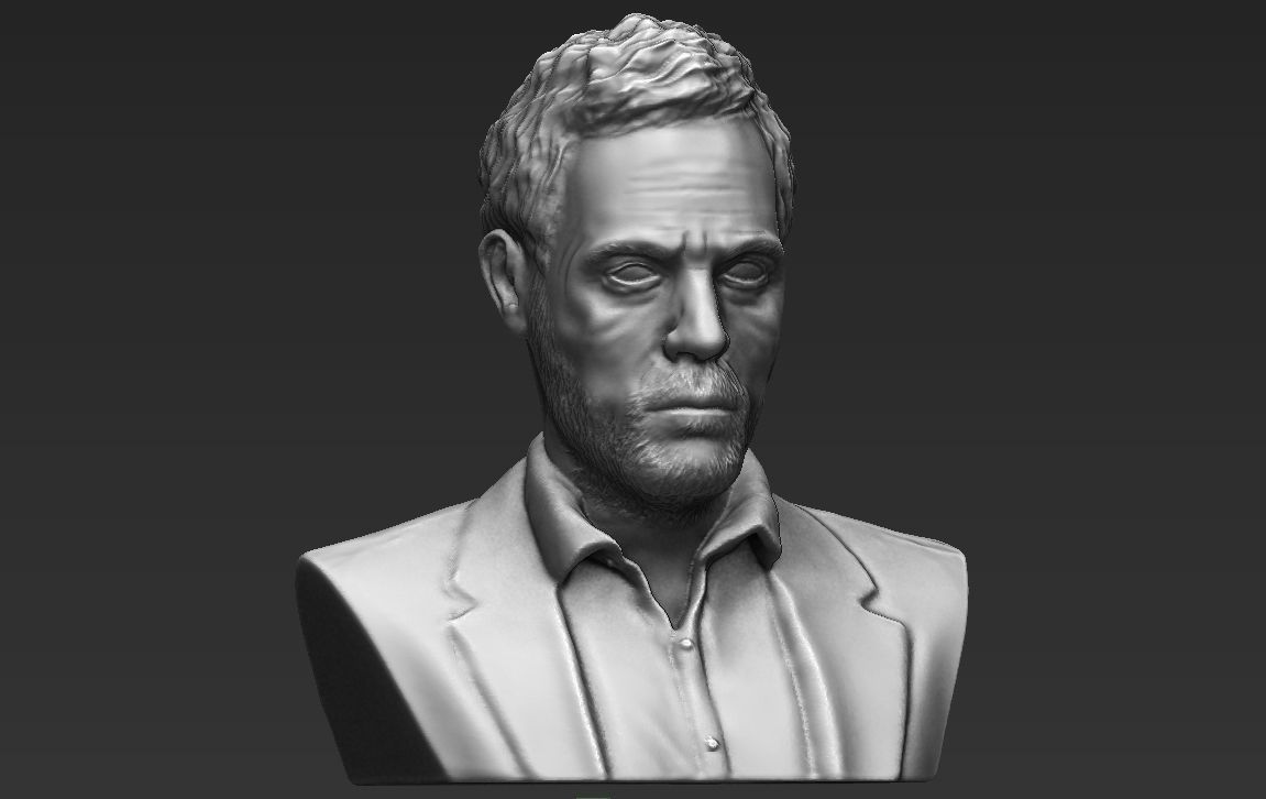 MD Gregory House bust 3D printing ready stl obj formats 3D print model_13