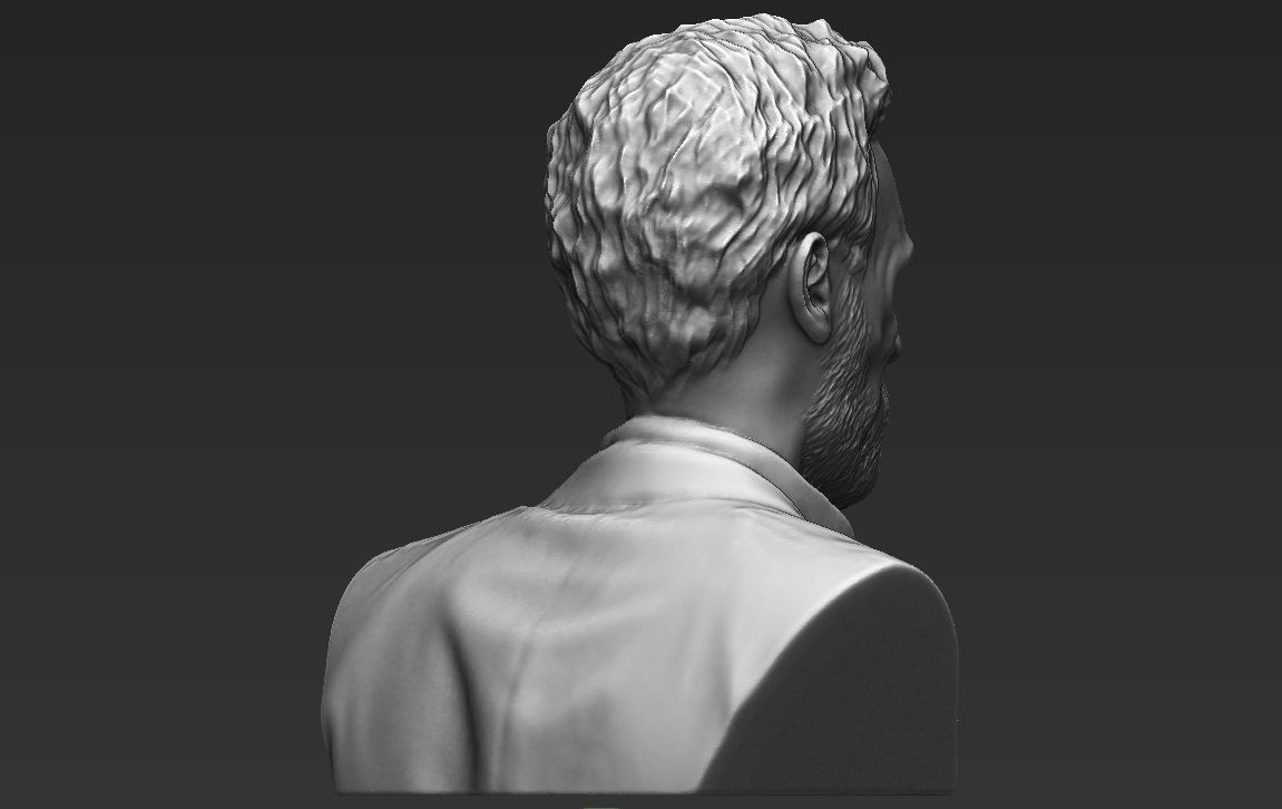 MD Gregory House bust 3D printing ready stl obj formats 3D print model_15