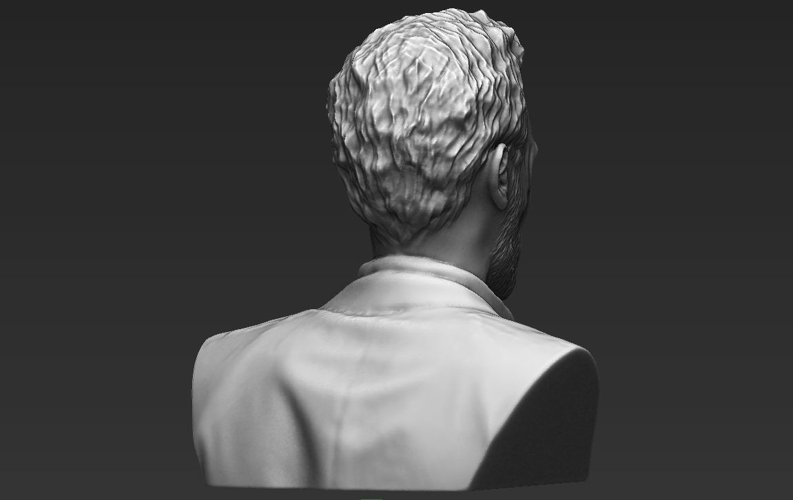 MD Gregory House bust 3D printing ready stl obj formats 3D print model_12