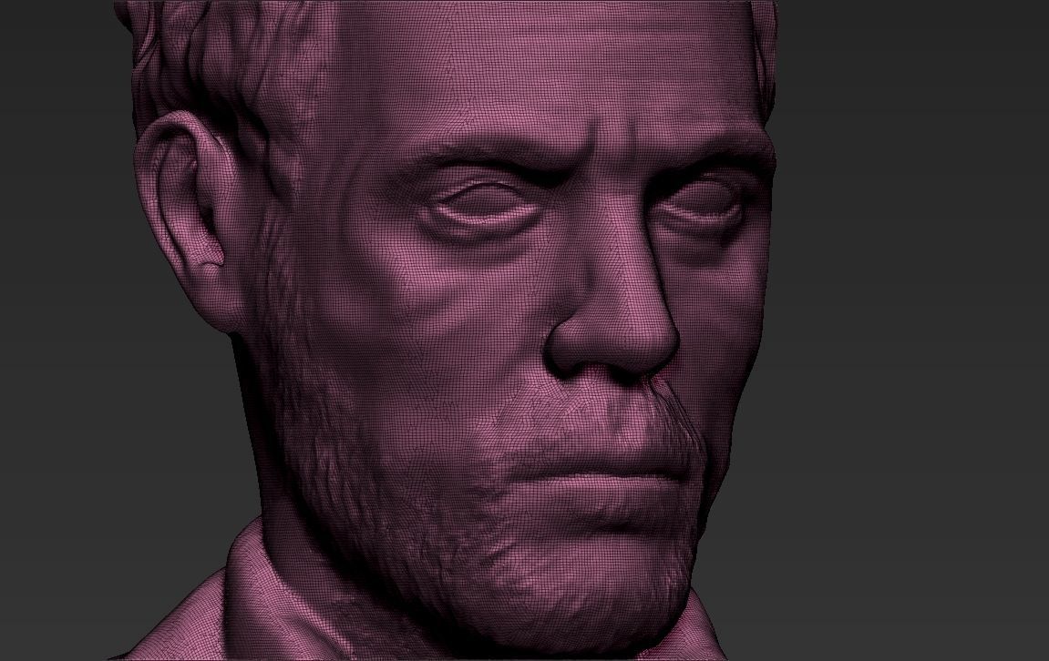 MD Gregory House bust 3D printing ready stl obj formats 3D print model_22