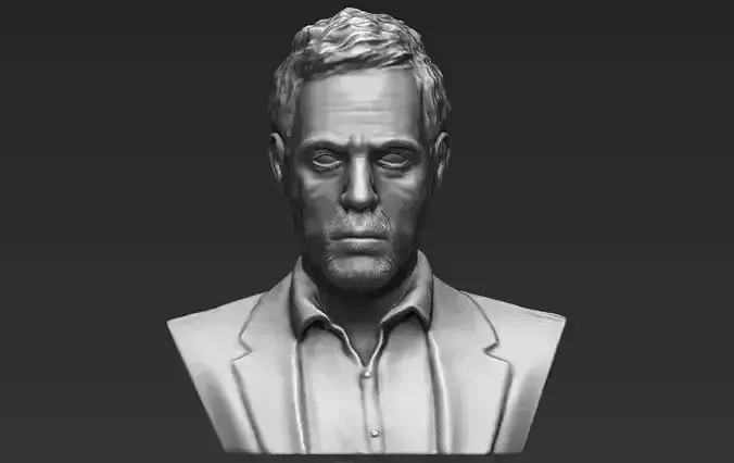 MD Gregory House bust 3D printing ready stl obj formats 3D print model