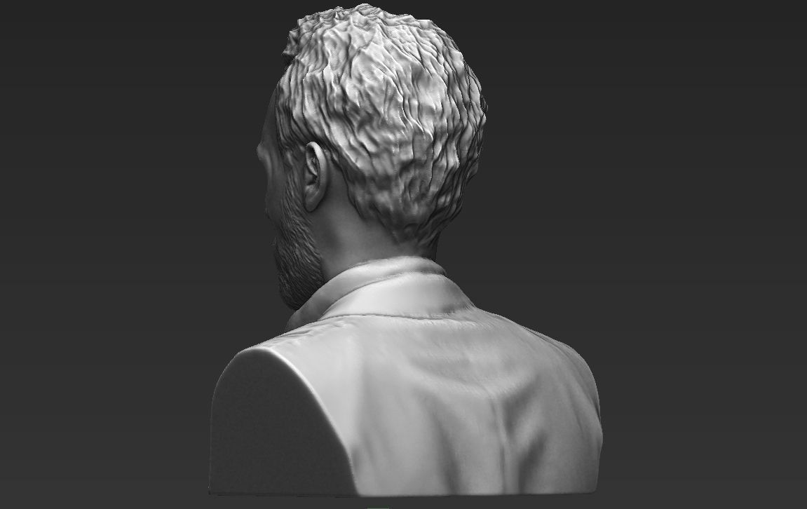 MD Gregory House bust 3D printing ready stl obj formats 3D print model_6