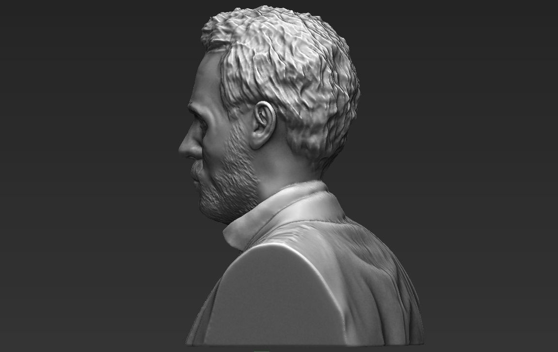 MD Gregory House bust 3D printing ready stl obj formats 3D print model_5