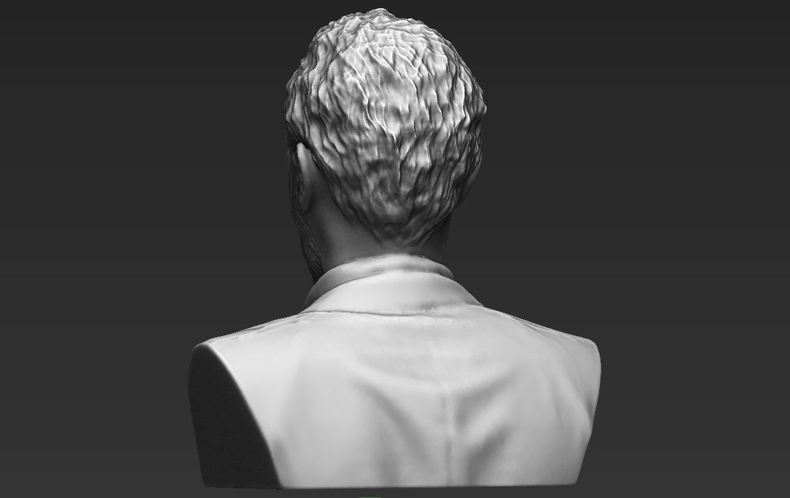 MD Gregory House bust 3D printing ready stl obj formats 3D print model_7
