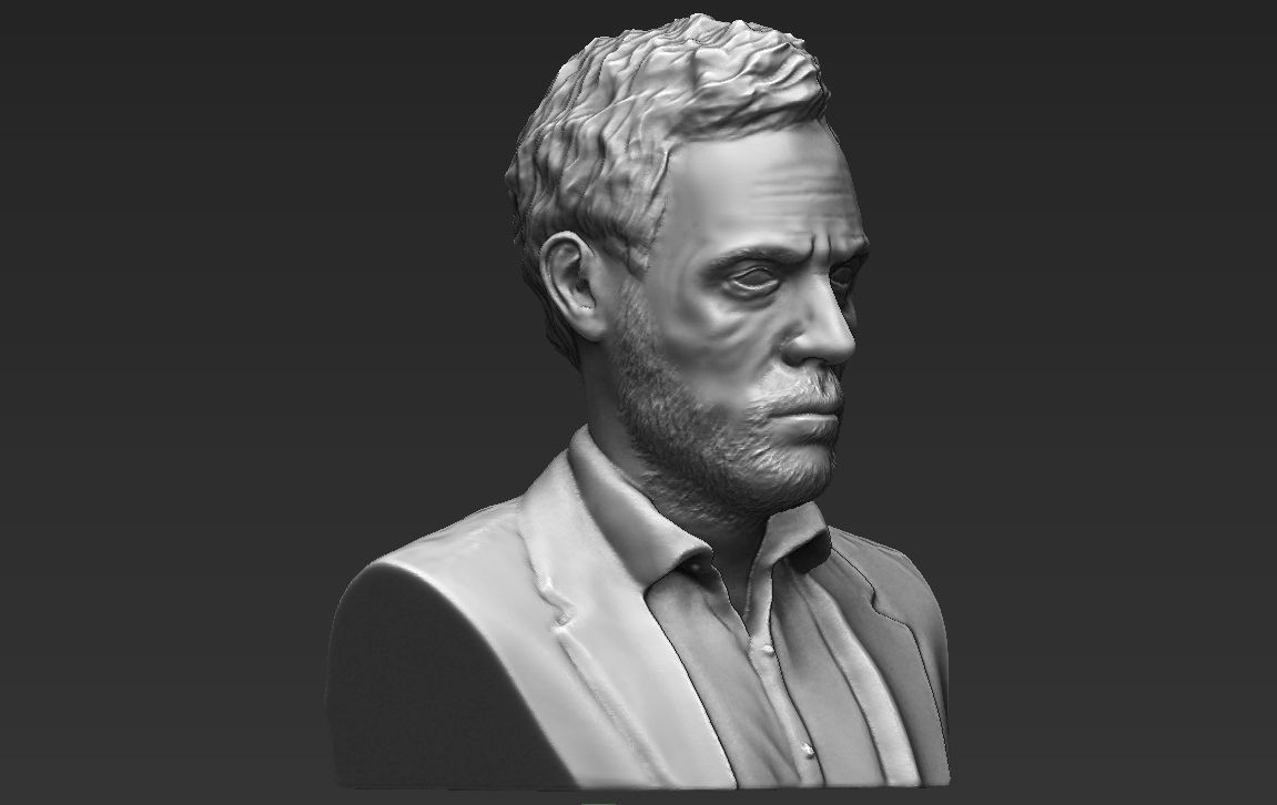 MD Gregory House bust 3D printing ready stl obj formats 3D print model_11
