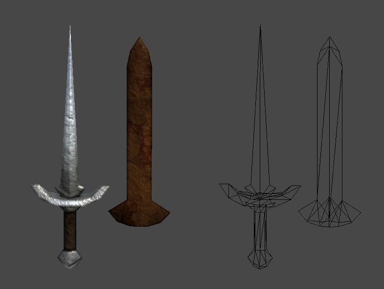 Short Sword2 Low-poly 3D model_11