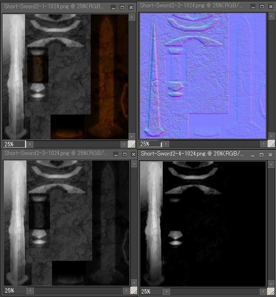 Short Sword2 Low-poly 3D model_12