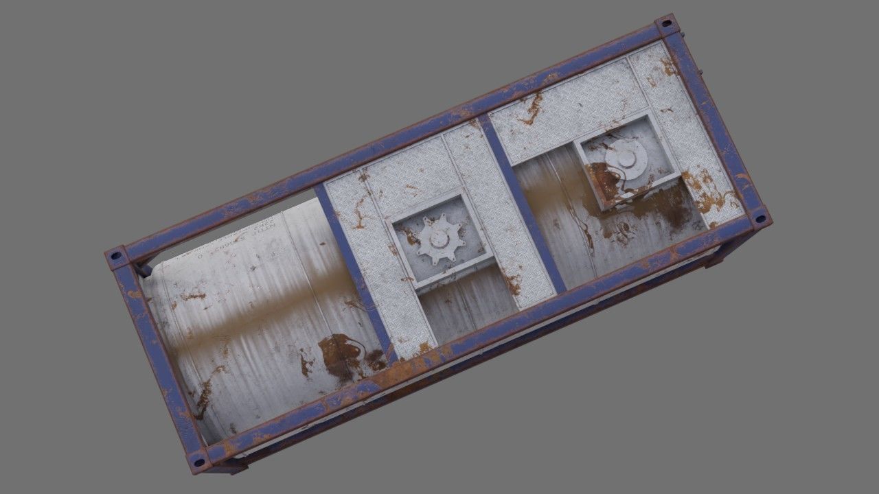 Tank Container 1B Low-poly 3D model_2