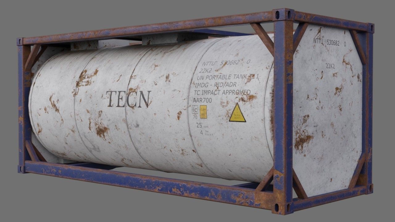 Tank Container 1B Low-poly 3D model_3