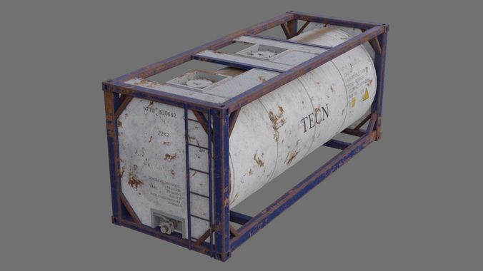 Tank Container 1B Low-poly 3D model