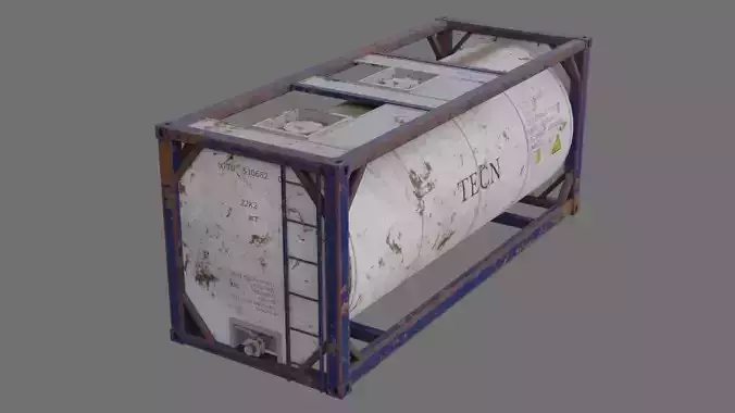 Tank Container 1B Low-poly 3D model