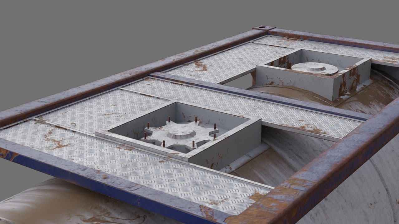Tank Container 1B Low-poly 3D model_5