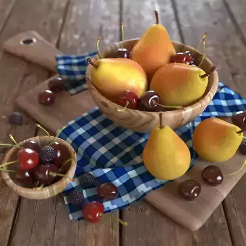 Fruit decor for kitchen 3D model