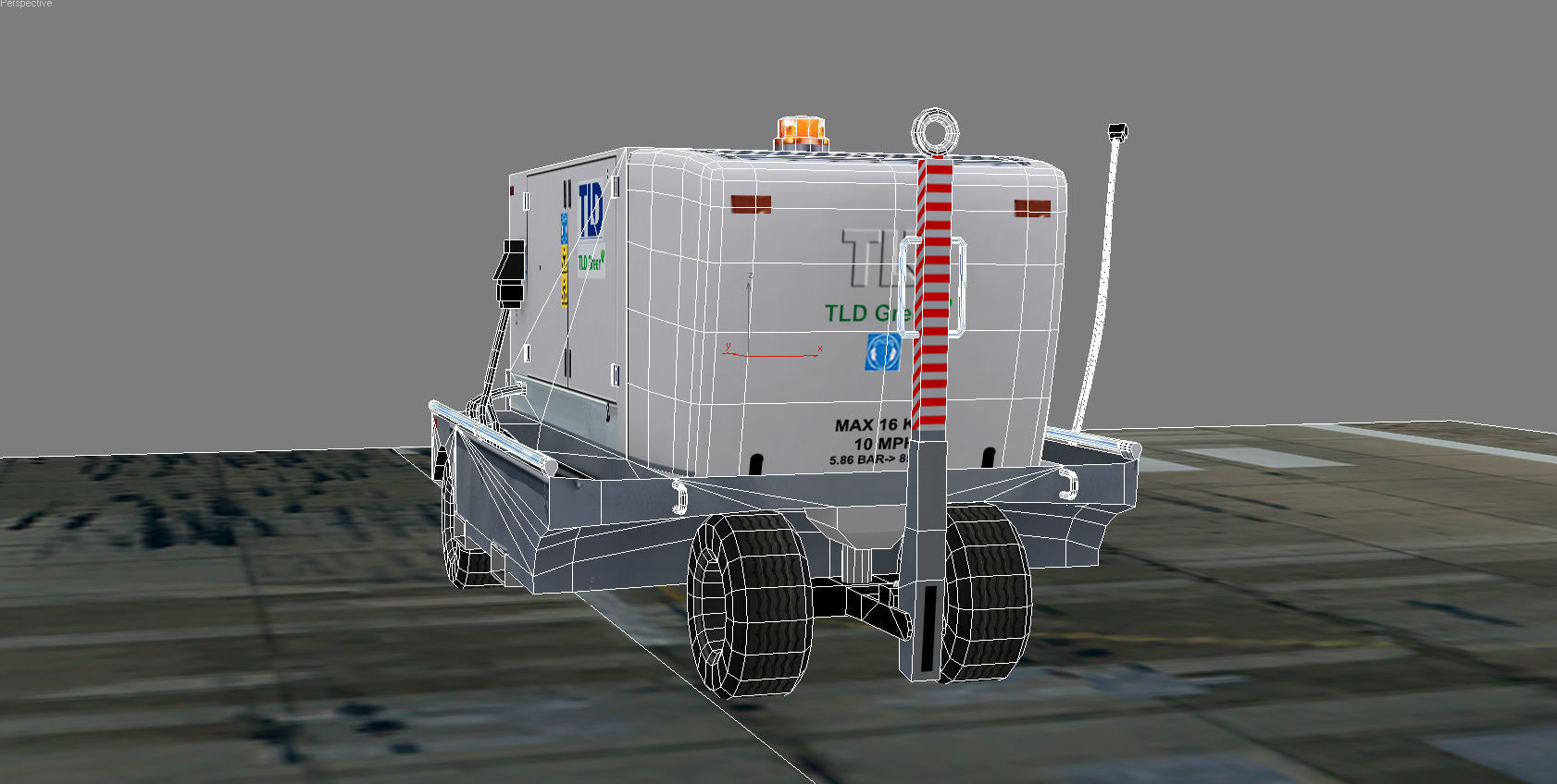 TLD Ground Power Unit Low-poly 3D model_6