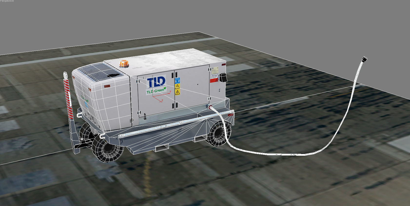 TLD Ground Power Unit Low-poly 3D model_4