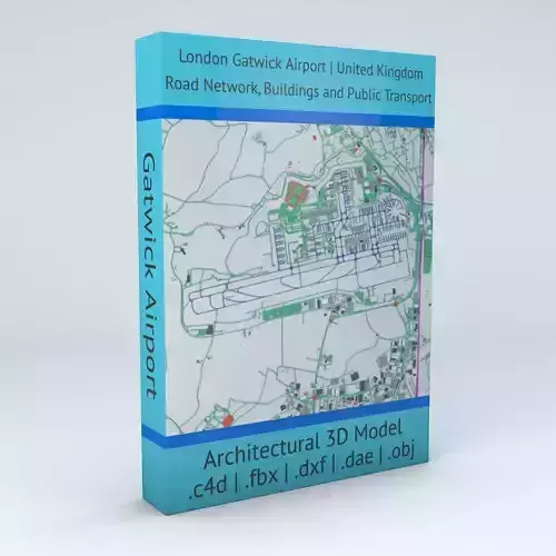 London Gatwick LGW Airport Roads Buildings and Public Transport