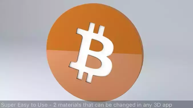 Bitcoin Crypto Currency 3D Logo