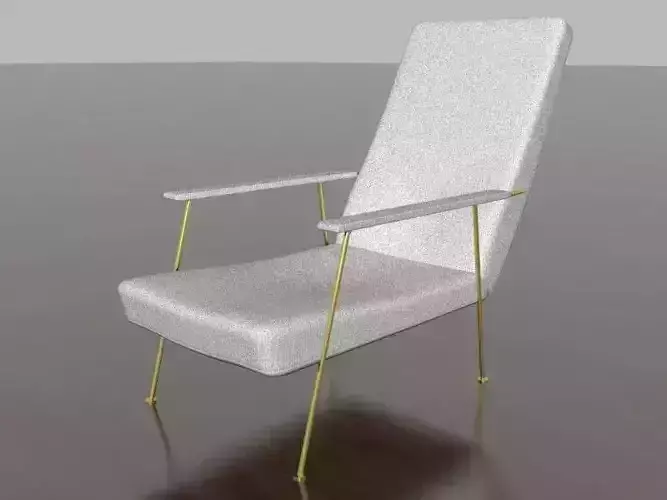 Chair lounge with gold legs