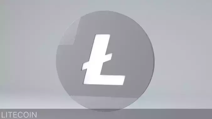 Litecoin Crypto Currency 3D Logo 3D model