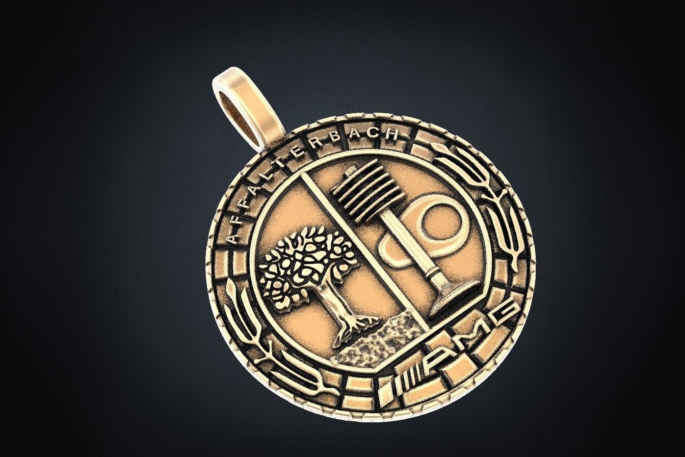 Pendant symbol of Mercedes AMG 281 3D print model_6