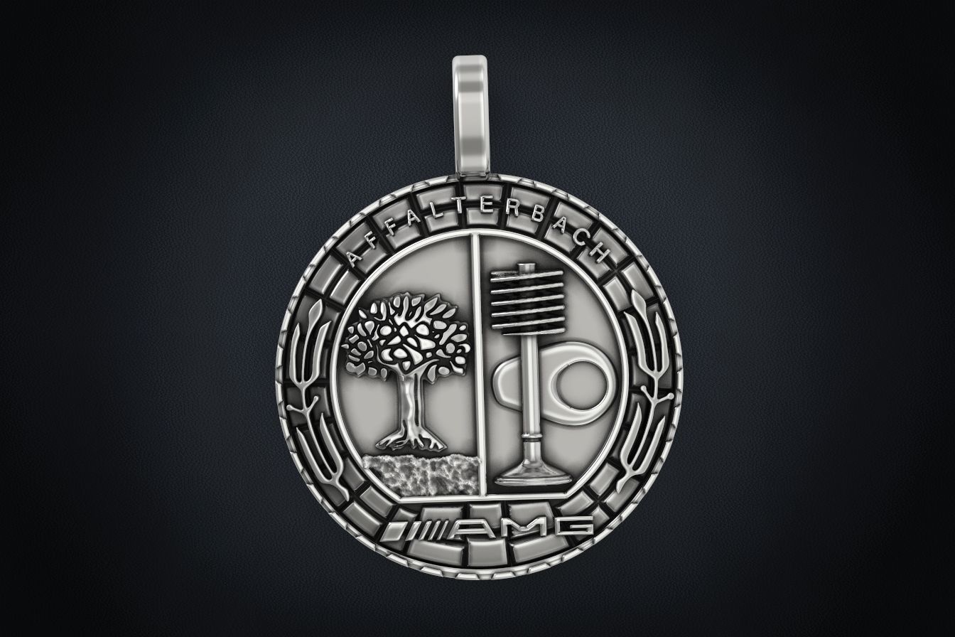 Pendant symbol of Mercedes AMG 281 3D print model_1