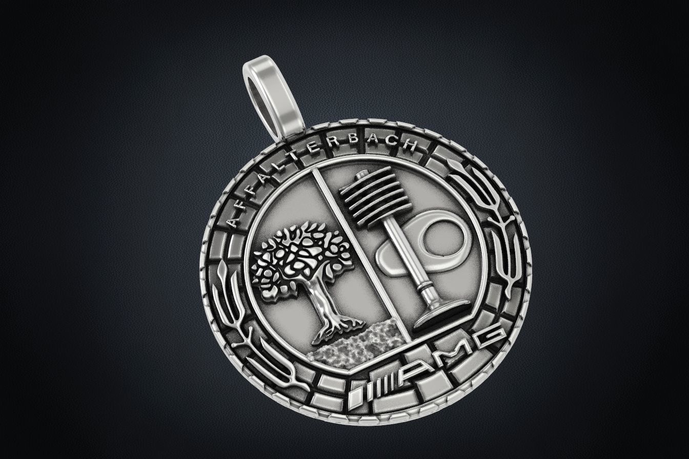 Pendant symbol of Mercedes AMG 281 3D print model_3