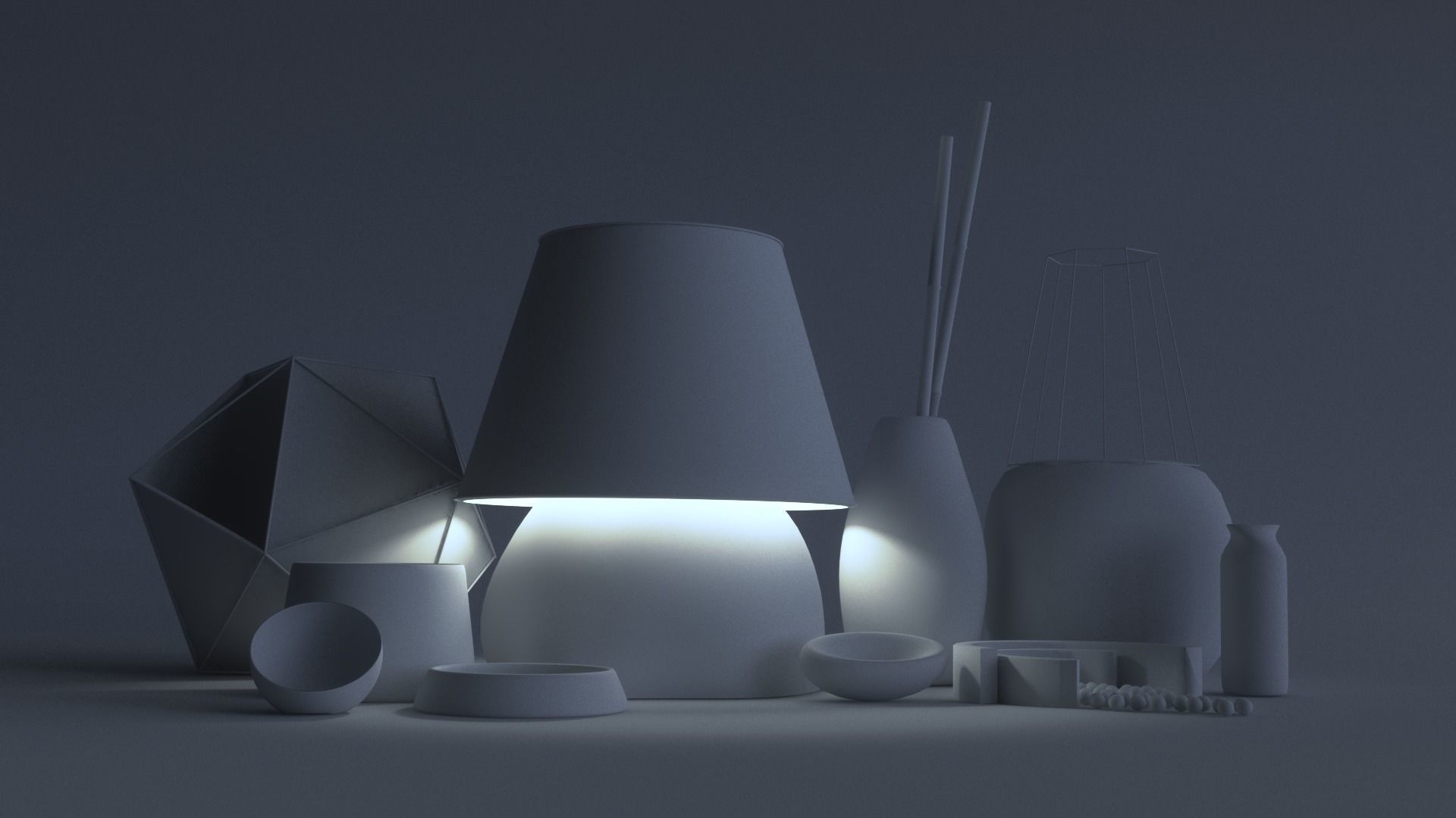 Minimal Interior Home Decoration 3D model_8