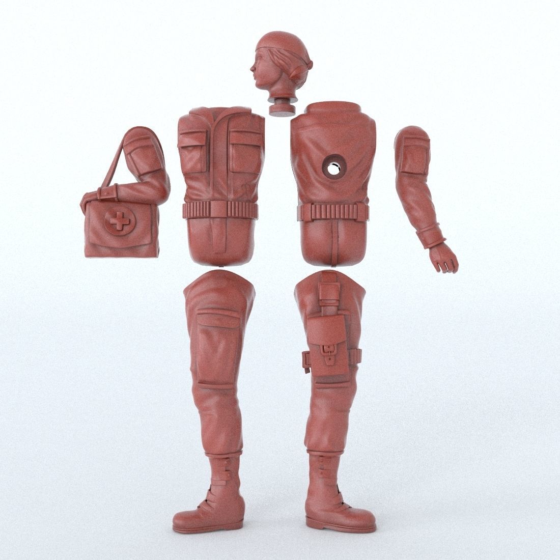 Soilder Toy Medic 3D print model_5