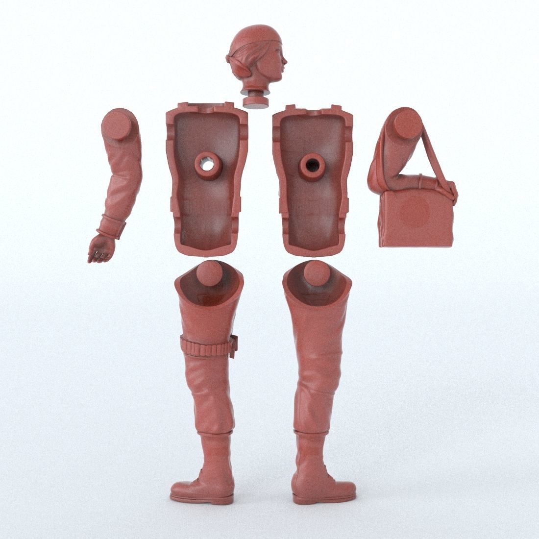 Soilder Toy Medic 3D print model_2
